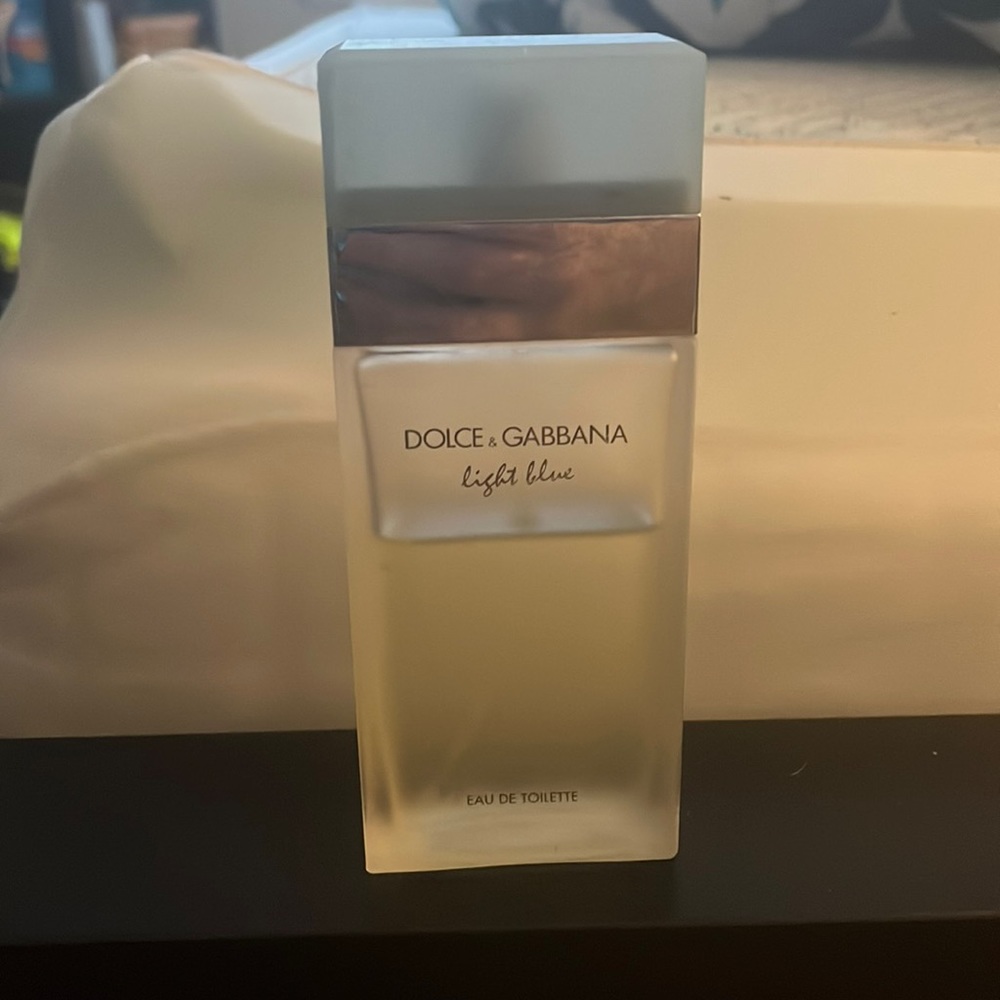 Dolce & Gabbana light blue perfume 3.3 fl oz bottle 1/4 used!